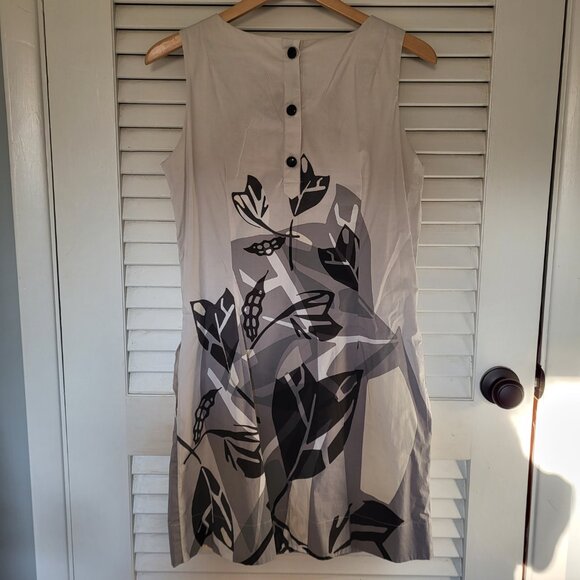 H&M Women's Sheath Dress size 12 Grey Black White NWT - Picture 2 of 7